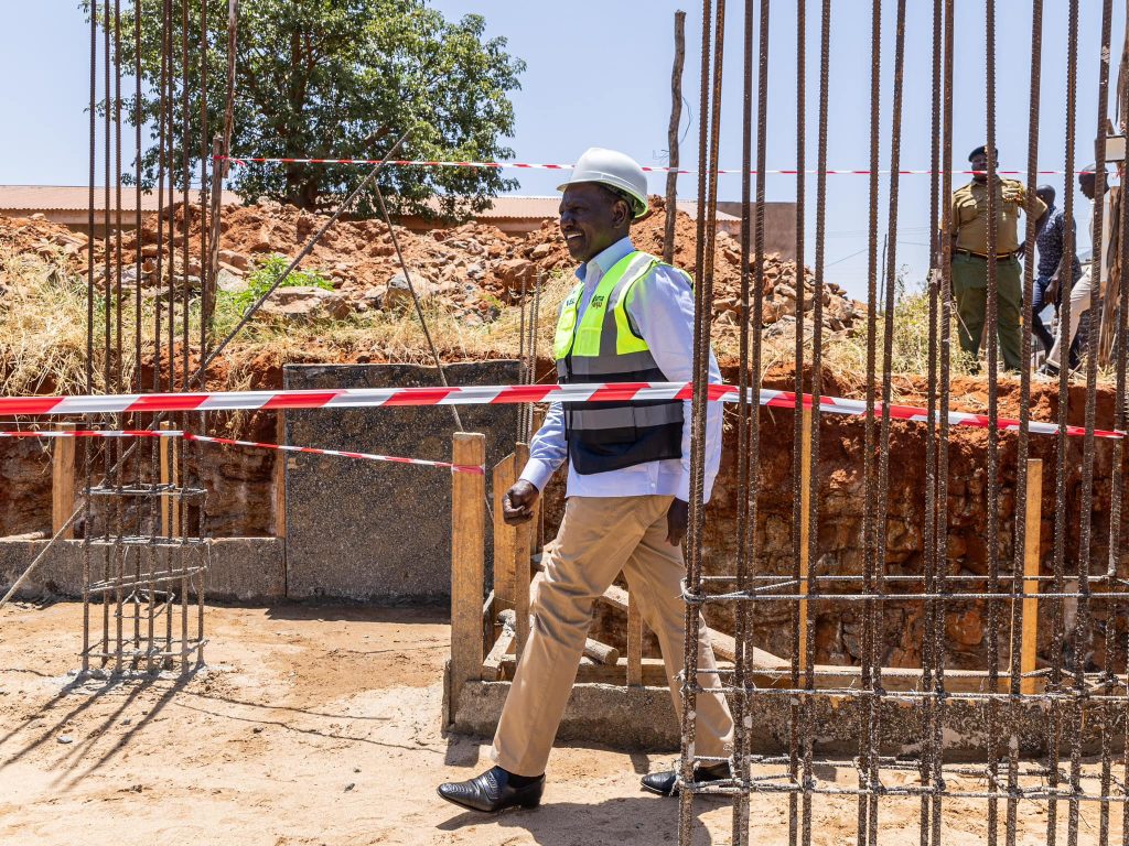 President Ruto Inspecting an ongoing Affordable Housing Construction site